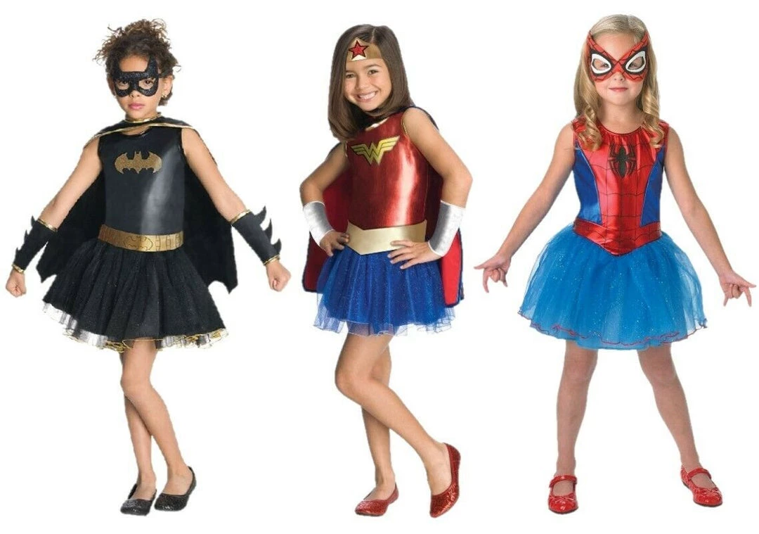 Rubie's Superhero Spider Girl Batgirl Wonder Woman Size 4-6 Girls Book Week Costume Costumes 1 Rubie's Superhero Spider Girl Batgirl Wonder Woman Size 4-6 Girls Book Week Costume Costumes