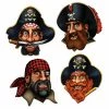 Beistle Assorted Pirate Crew Cutouts Pk 4 Party Decoration Props Party Supplies