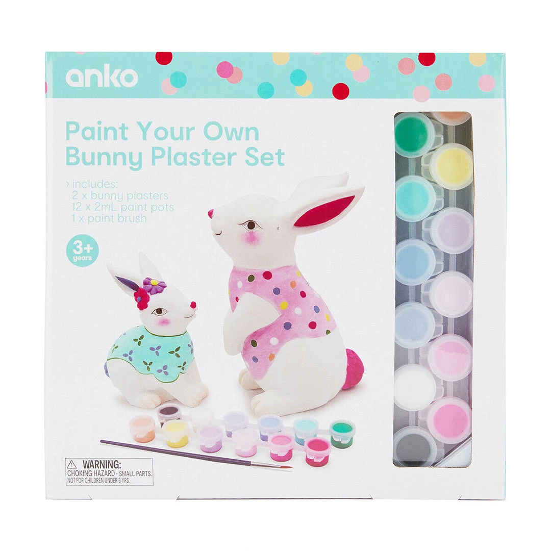 Kmart Paint Your Own Bunny Plaster Set Arts & Krafts Educational Kids Paint Set 1 Kmart Paint Your Own Bunny Plaster Set Arts & Krafts Educational Kids Paint Set