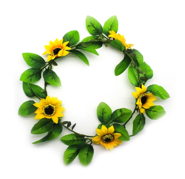 JD Party Flower Sunflower Crown Head Wreaths Fairy Girls Ladies Hair Accessory 4 JD Party Flower Sunflower Crown Head Wreaths Fairy Girls Ladies Hair Accessory