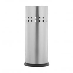 Kmart 3pce StealSilver Bathroom Accessories Set Rubbish Bin Toilet Brush & Roll Holder