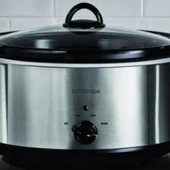 BW 5.5 Litre Slow Cooker Stainless Steel Housing Glass Lid Kitchen Food Cooker Home & Garden