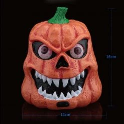 Aussie Toys Talking Pumpkin Flashing Eyeballs Scary Sounds Motion Activated Halloween Prop