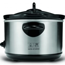 BW 5.5 Litre Slow Cooker Stainless Steel Housing Glass Lid Kitchen Food Cooker Home & Garden