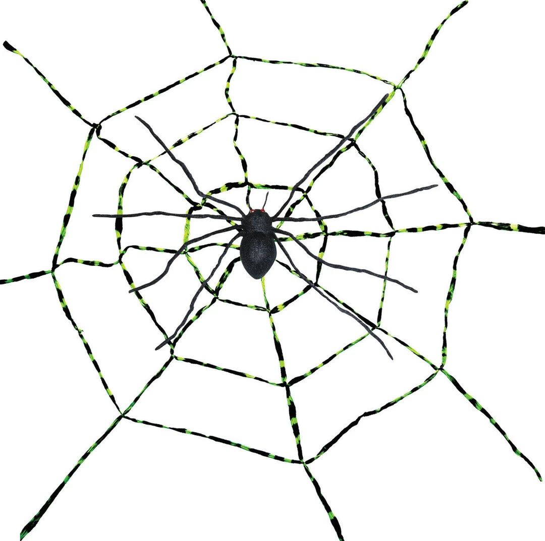 Morris Costumes 8 Feet Of Spiderweb With Spider Jumbo Size 51cm Halloween Decoration Prank Gag Halloween Props/Decoration 1 Morris Costumes 8 Feet Of Spiderweb With Spider Jumbo Size 51cm Halloween Decoration Prank Gag Halloween Props/Decoration