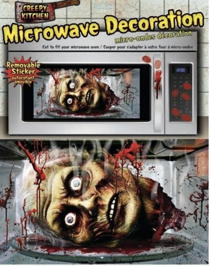 Forum Novelties Halloween Props/Decoration Severed Zombie Head & Hand Prints Microwave Door Cover Halloween Decoration Prop 1 Forum Novelties Halloween Props/Decoration Severed Zombie Head & Hand Prints Microwave Door Cover Halloween Decoration Prop