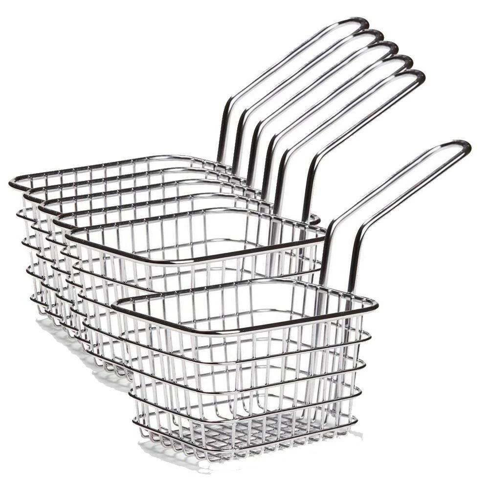 Kmart 8 X Mini Fries Frying Basket Fry Stainless Steel Chip Potato Basket Holder Party 1 Kmart 8 X Mini Fries Frying Basket Fry Stainless Steel Chip Potato Basket Holder Party