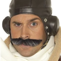 Smiffys Costume Accessories Flying Hat Biggles Style Aviator Pilot 1940s Earmuff 40s WW2 War Costume Hat