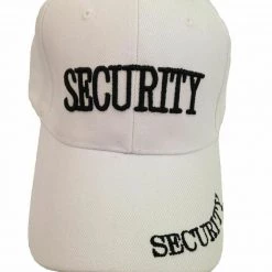 Unbranded Security Guard Hat Adjustable Security Baseball Cap Black Red Or White Costume Accessories