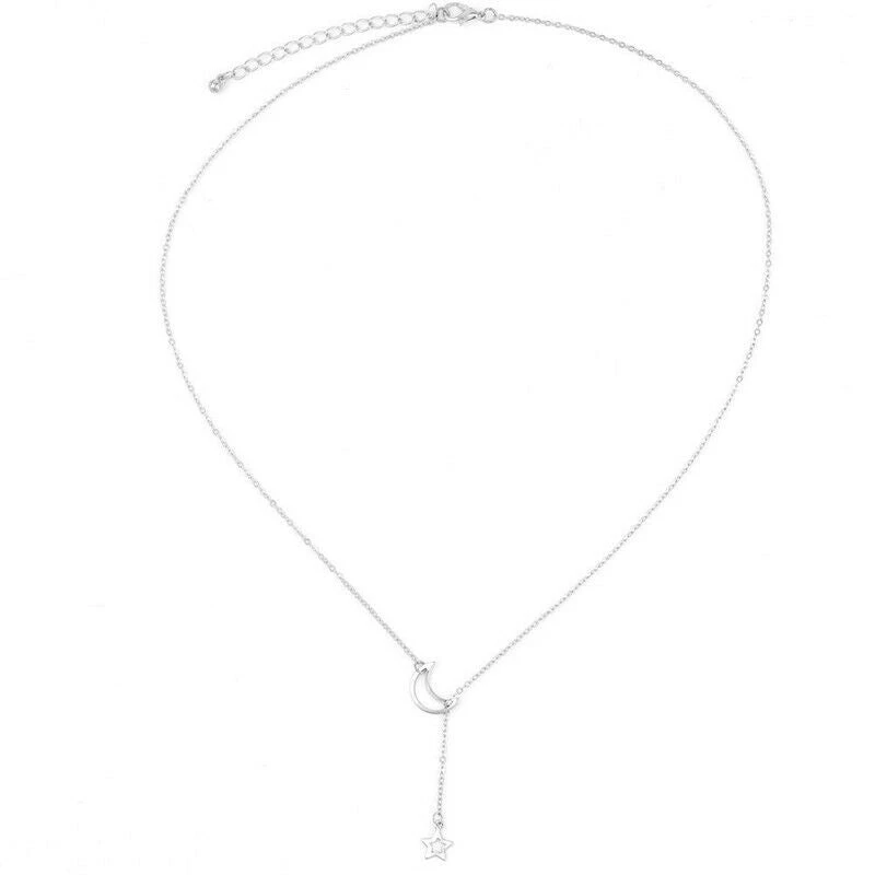 Unbranded Fashion Jewelry Classic Star Moon Charms Silver Gold Necklace 3 Unbranded Fashion Jewelry Classic Star Moon Charms Silver Gold Necklace