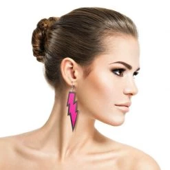 AliExpress Costume Accessories 80S Neon Retro Dangle Earrings Costume Accessory