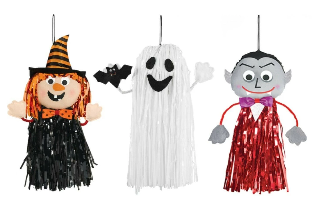 Balloon Agencies Fringe Friends Ghost Witch Vampire Fabric Hanging Halloween Decoration Halloween Props/Decoration 1 Balloon Agencies Fringe Friends Ghost Witch Vampire Fabric Hanging Halloween Decoration Halloween Props/Decoration