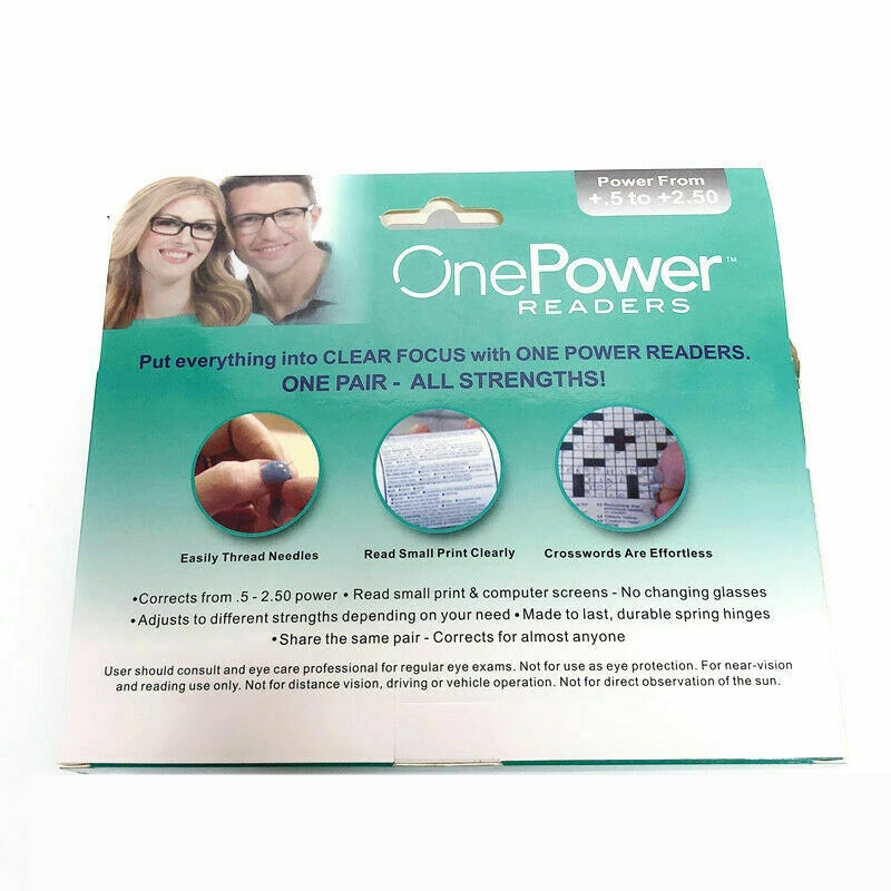 ONE POWER READERS Reading Glasses 1.0 - 2.5 One Pair All Strengths 7 ONE POWER READERS Reading Glasses 1.0 - 2.5 One Pair All Strengths