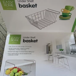 ALDI Hanging Under Shelf Basket Storage Rack For Kitchen Pantry Bathroom Cupboard GRY