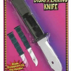 Tomfoolery 10cm Retractable Magic Toy Disappearing Jagged Knife Slide Dagger Joke Trick