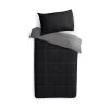 Kmart Reversible Black Grey Comforter Bed Quilt & Pillowcase Single Double Queen King Home & Garden