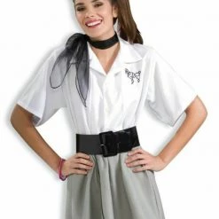 Morris Costumes 50s White Poodle Blouse Size Med 12 - 14 Ladies Costume