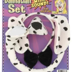 Morris Costumes Dalmation Animal 4Pce Costume Set With Sound Effects Headband Tail Bow Tie Nose