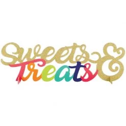 Unbranded Party Supplies Sweat & Treats Candy Buffet Stand Sign Banner Party Decoration