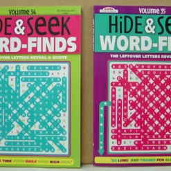 Aussie Toys Home & Garden 2 X A4 Hide N Seek Word Search Word-Finds Puzzles Large Print Book Brain Games