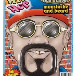 Tomfoolery Costume Accessories 80s Hip Hop Rap Star Moustache & Beard Set Costume Accessory
