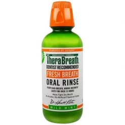 IHerb TheraBreath Fresh Breath Oral Rinse Mild Mint Icy Mint Mouth Wash For Bad Breath Health & Beauty