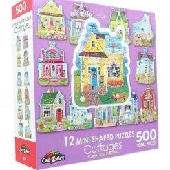 Kmart 12 Mini Shaped Houses Cottages 500 Pieces Jigsaw Puzzles