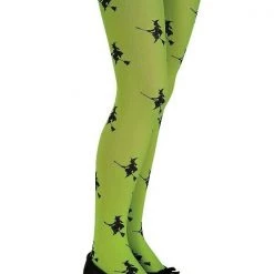 Rubie's Costume Accessories Glitter Witch Green Orange Pink Purple Size Small Girls Tights Costume Stockings