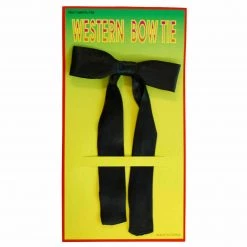 Sweidas Cowboy Western Bow Tie Black Ribbon Colonel Sanders Wild West Costume Accessory