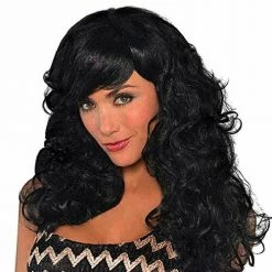 Balloonagencies Long Curly Fabulous Black Ladies Wig Wigs