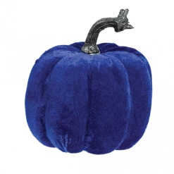 Balloon Agencies Glitter Web Covered Pumpkin Blue Velvet Halloween Decoration