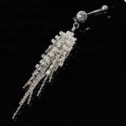 AliExpress Fashion Jewelry Fashion Sexy Titanium Steel Navel Piercing Body Jewelry Belly Claw Chain Tassel