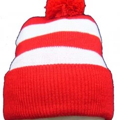 Crazy Costume Deals Wheres Wally Waldo Beanie Hat & Glasses Costume Kit | Red & White Stripe Costume Accessories
