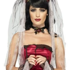 Smiffys Gothic Bride Ladies Halloween Costume Kit Costume Accessories