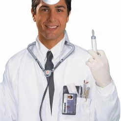 Aussie Toys Costume Accessories Doctors Nurse Surgeon Stethoscope & Reflector Medical Costume Kit