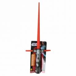 Morris Costumes Licensed Star Wars Kylo Ren Electronic 3 Bladed Lightsaber Extends Lights Up Red Home & Garden
