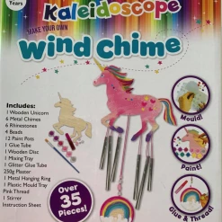 BW Home & Garden Kaleidoscope Make Your Own Unicorn Wind Chime Craft Kit | 35 Craft Pieces