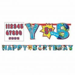 Tomfoolery Party Supplies Disney Toy Story 4 Add Age Happy Birthday Jumbo Letter Banner Party Decorations