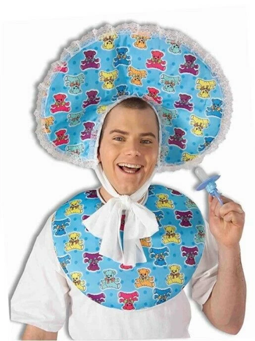 Tomfoolery Adult Baby Boy Baby Girl Teddy Bear Bib And Bonnet Costume Accessory Kit Costume Accessories 3 Tomfoolery Adult Baby Boy Baby Girl Teddy Bear Bib And Bonnet Costume Accessory Kit Costume Accessories