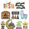 Balloon Agencies Fiesta Cinco Margarita Halloween Llama Western MDF Deluxe Hanging Sign Party Supplies