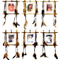 JD Party Dream Catcher Rectangle 28cm*23cm Bedroom Wall Hanging Home Decor Home & Garden