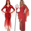Rubie's Long Shiny Red Diabla Sexy Devil Bride Size STD Halloween Ladies Costume