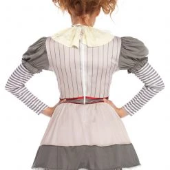 Morris Halloween Costumes Creepy Clown Pennywise IT Halloween Ladies Costume