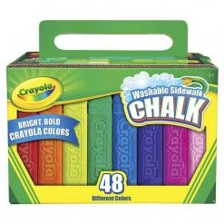 ABT Crayola Washable Sidewalk Chalks 48 Pieces Of Coloured Chalk