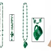 Balloon Agencies St Patrick's Day Green Beads Shamrock Irish Chain Necklace Bracelet Costume Accessories