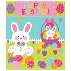 Balloon Agencies Happy Easter Scene Setter Wall Decorating Kit Easter Egg Bunny Party Supplies