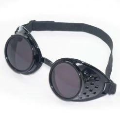 Tomfoolery Black Steampunk Goggles Elastic Band Costume Accessory
