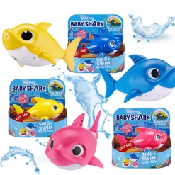 ABT Robo Alive Pinkfong Baby Shark Sing & Swim Bath Toy Mummy Daddy & Baby Shark Home & Garden