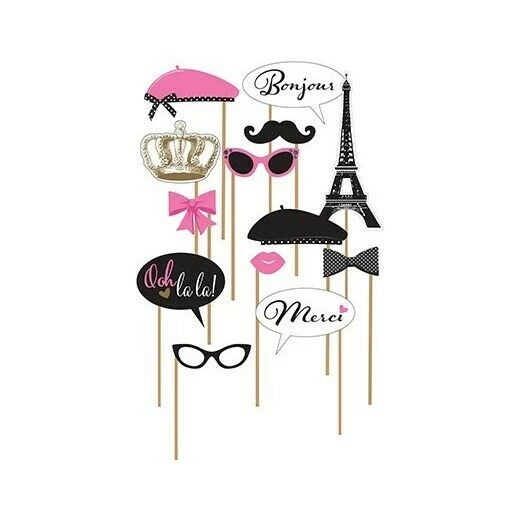 Balloon Agencies Day In Paris Photo Booth Props Kit 13pk Party Supplies 2 Balloon Agencies Day In Paris Photo Booth Props Kit 13pk Party Supplies
