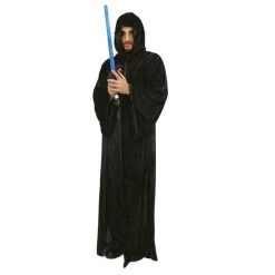 Unbranded Black Robe Space Warrior Star Wars Witch Wizard Jedi Halloween Men's Costume